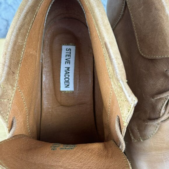 Steve Madden Womens Brown Leather Ankle Boots Size‎ 6 - Picture 7 of 11